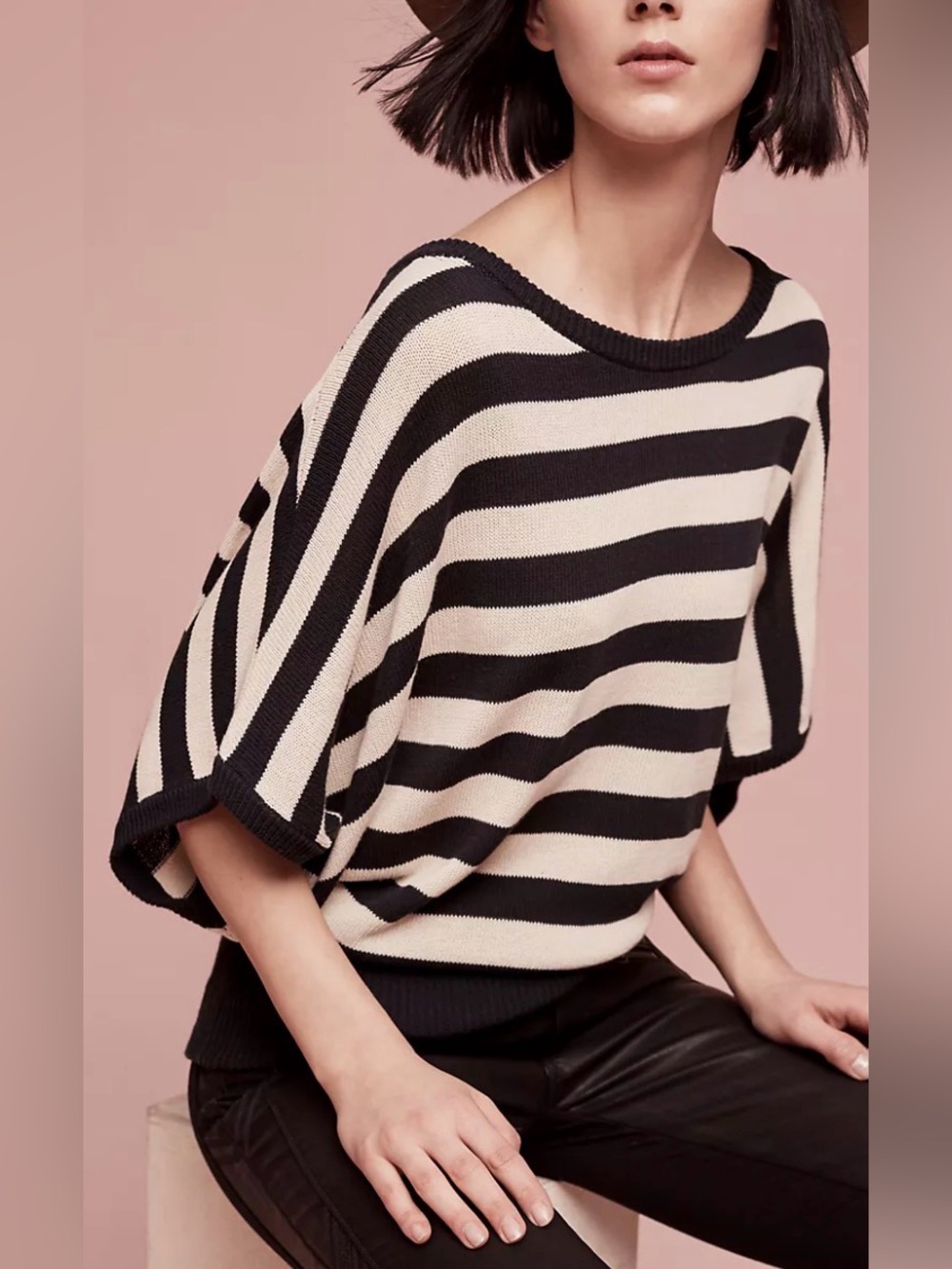 Anthropologie Moth Rhea Striped Sweater Size Medium